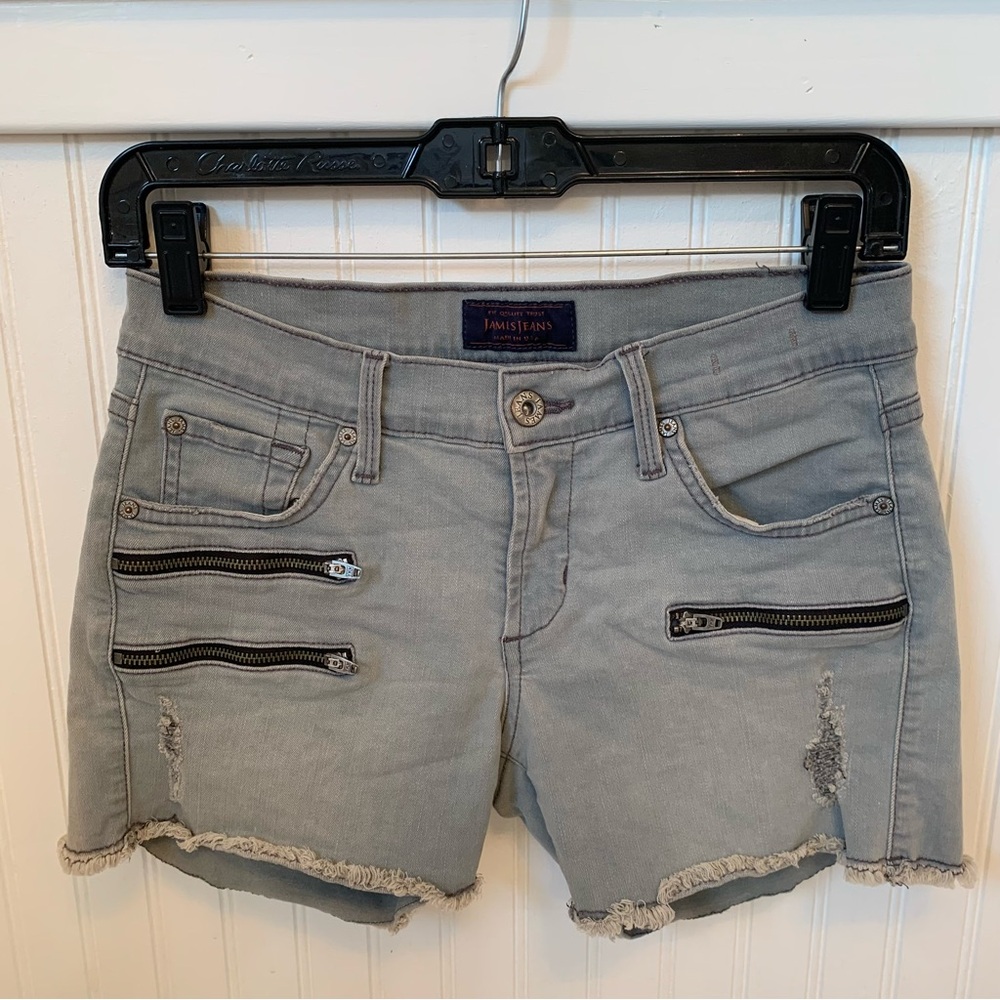 James Jeans Shorty Utility Zip Denim Shorts